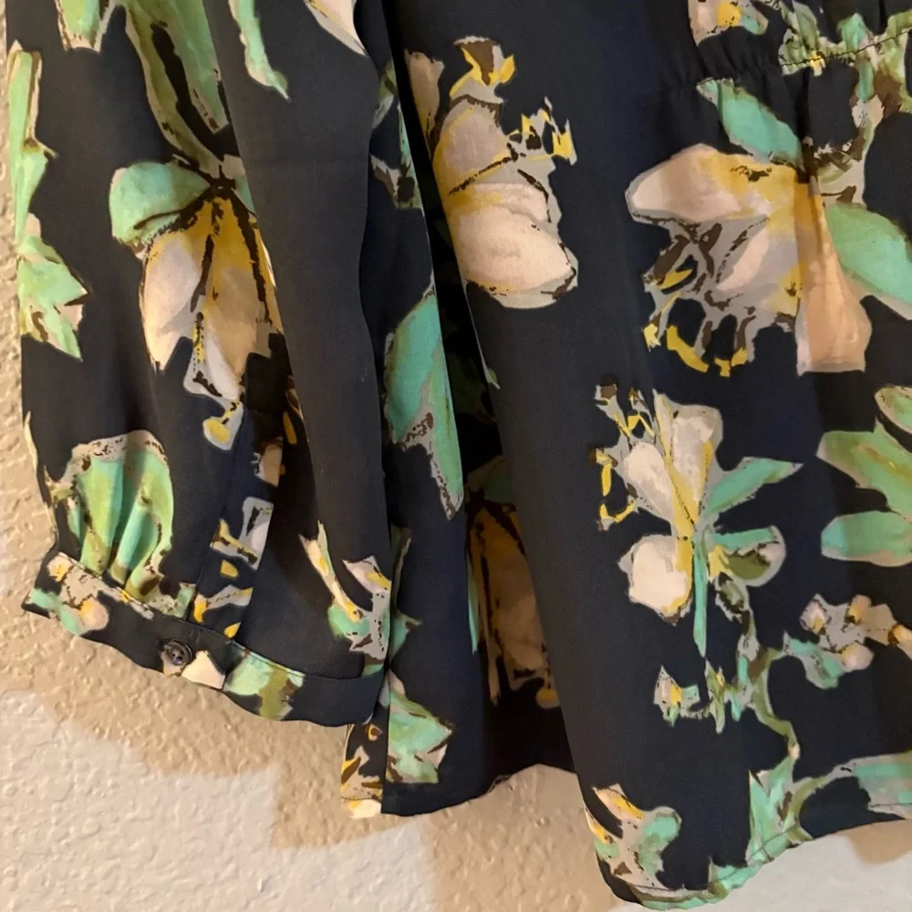 Lands End Multicolor Print Blouse Size 16W - Picture 8 of 9
